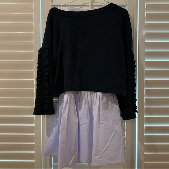 Zara Poplin Dress with Ruffled Sleeves NWOT - Picture 9 of 12